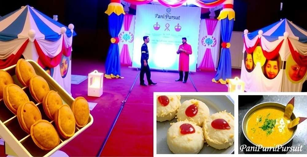 PaniPuriPursuit Diwali event showing decorated stalls and special festive pani puri recipes with PaniPuriPursuit watermark